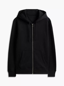 Custom <b>Fleece</b> <b>Zip</b> <b>Up</b> <b>Hoodie</b> Boxy Men's Sweatshirt Plain Solid Color Premium Front Pocket Hoodies Wholesale Products - Product Image 1