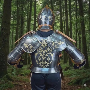 Demi-armure de chevalier médiéval inspirée d'Anton Peffenhauser, costume de guerrier en acier pour bataille ANAS AHMAD - Product Image 4