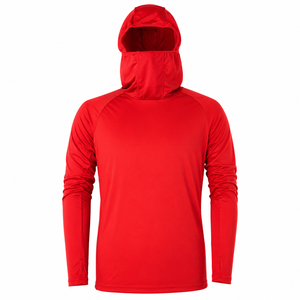 Sweat à capuche uni pour homme UPF 50, protection UV, manches longues, respirant, pour sports de plein air et pêche, personnalisable, 140g - Product Image 1