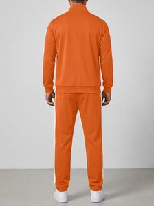 Chándal Deportivo para Hombre, Color Naranja, con Capucha, Grueso, Manga Larga, Cintura Elástica, Estilo Deportivo, Corte Regular, Transpirable, Poliéster, Invierno - Product Image 4