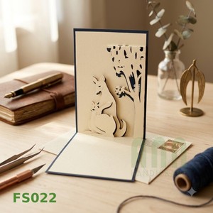 การ์ดอวยพรแบบป๊อปอัพ 3 มิติ รุ่น FS022 ของ ANN HANDICRAFT พร้อมข้อความ 'ขอบคุณ'  งานเคลือบเงาแบบด้าน ดีไซน์ลายจิงโจ้ แสดงถึงมิตรภาพเวียดนาม - Product Image 6