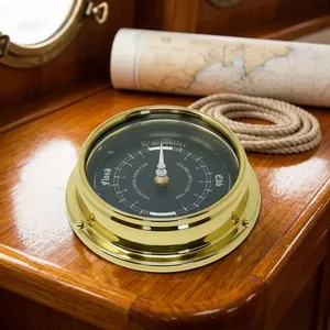 Horloge de bureau en laiton, boîtier lourd, cadran noir jais, horloge de table moderne, horloge décorative de style vintage pour la maison, le bureau, le salon - Product Image 5