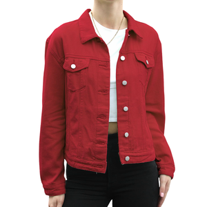 Veste en jean pour femme, toutes les couleurs, nouvelle collection, tendance, tissu durable, confortable, respirante, personnalisable. - Product Image 5