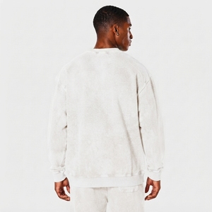 Sweat-shirt en molleton uni pour homme, coupe classique, 100% coton, écologique, à manches longues, design personnalisé, de haute qualité, lavage à l'acide, OEM - Product Image 6