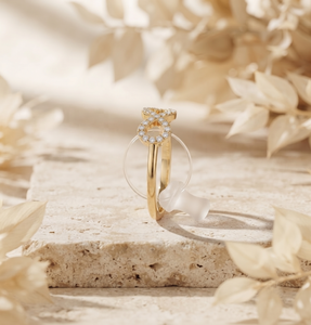 แหวนหัวใจอินฟินิตี้ทองคำ 14k ประดับเพชรพาเว่ แหวนสัญญาสำหรับผู้หญิง แหวนแบบเรียบหรู - Product Image 4