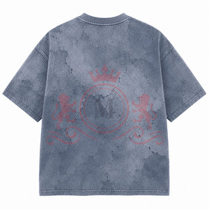 Camiseta cómoda de hombros caídos con efecto desgastado por el sol, de material transpirable, para uso diario informal y aventuras al aire libre. - Product Image 2