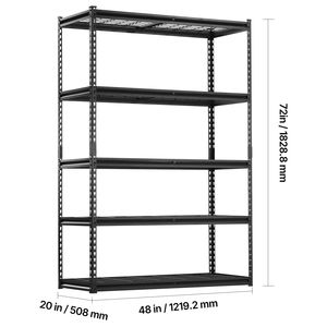 Scaffali di Stoccaggio a 5 Ripiani per Carichi Pesanti da 1360 kg, 50,8 cm di Profondità x 122 cm di Larghezza x 183 cm di Altezza, Scaffalatura Industriale in Metallo Regolabile per Garage - Product Image 5