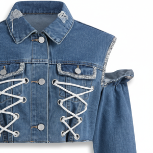 Chaquetas Vaqueras de Moda para Mujer, Chaqueta Vaquera de Lona y Piel de Oveja de Alta Calidad, Gran Venta, Última Tendencia, OEM - Product Image 6