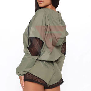 Ensemble survêtement homme personnalisé imprimé hiver, coupe-vent et short, 2 pièces, streetwear avec design réfléchissant - Product Image 5