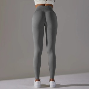 Leggings tricotés taille haute pour femmes, en gros, pour marques de détail, fabriqués par des usines de vêtements de confiance - Product Image 4