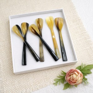Handmade Natural Buffalo Horn <b>Salad</b> <b>Spoon</b> Large Small Polished Cutlery for Home Restaurant Eco-Friendly with Plastic Handle - Product Image 4