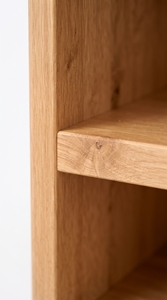 Librería Moderna de Madera de Mediados de Siglo, con 4 Niveles, Independiente, Mueble para Sala de Estar, Unidad de Almacenamiento para Oficina en Casa, Panel Trasero con Exhibidor - Product Image 3