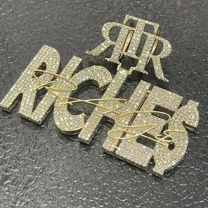 Pendentif de luxe en argent sterling plaqué or avec pièce Liberty, chaîne cubaine, cadre en or blanc glacé, bijoux hip-hop haut de gamme, pièce maîtresse - Product Image 1