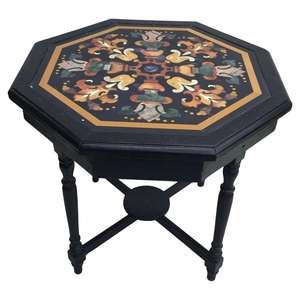 Superficie de Mesa de Lujo con Mosaico de Piedras Preciosas Pietra Dura - Product Image 2