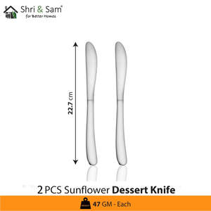 24 PCS Juego de cubiertos de cuchillos de cena con diseño de girasol de acero inoxidable - Product Image 3