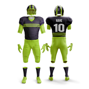 Uniforme de football américain en gros à prix abordable, personnalisation complète, faible MOQ, ensemble en tissus 100 % polyester maille et scuba - Product Image 1