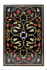 Superficie de Mesa con Incrustaciones de Piedras Preciosas Estilo Vintage Pietra Dura - Product Image 3