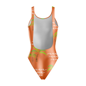 Trajes de Baño de una Pieza con Diseños Impresos Personalizados, OEM ODM, Ecológicos, Transpirables, Antibacterianos, Resistentes al Viento, con Cuello Redondo - Product Image 3