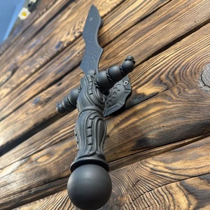 Accesorio de hierro forjado resistente al óxido Iron Nature, superficie con acabado de madera, estilo tradicional, fácil instalación para portones/cercas - Product Image 3