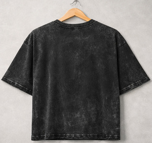 Custom Vintage Washed Oversized T-<b>Shirt</b> 100% Cotton Heavyweight Streetwear Eagle <b>Flame</b> Graphic Print Unisex Tee - Product Image 3
