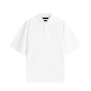 Polo pour homme 100% coton biologique, logo brodé personnalisé, OEM ODM, tissu piqué respirant, vêtements décontractés d'été - Product Image 1