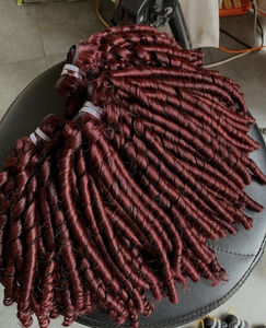 Vente en gros d'extensions de cheveux humains vietnamiens naturels 30 pouces Curl Style brut donneur unique eurasien couleur tissage paquet - Product Image 2