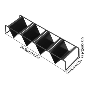 Creative Black Coated Metal Taco Holder Stand with Mesh <b>Wire</b> Design Perfect for Home Kitchenware and Tabletop Food Display Tray - Product Image 3