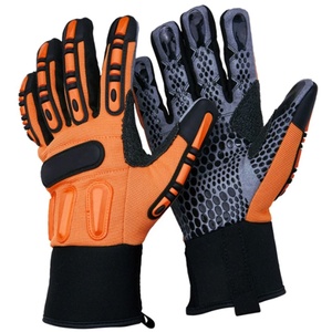 Gants de travail en cuir synthétique pour mécaniciens, anti-coupure, niveau 2 ANSI/ISEA, antidérapants, durables, avec doublure en Kevlar, pour usage industriel - Product Image 4