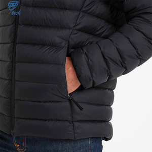 Veste d'hiver légère pour homme, veste matelassée isolée, col montant, fermeture éclair intégrale, veste chaude pour la randonnée en plein air, les voyages et les occasions décontractées - Product Image 5