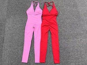 Pantalones Deportivos de Color Sólido sin Espalda para Mujer - Product Image 4