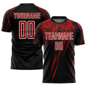 เสื้อฟุตบอลน้ำหนักเบา ระบายอากาศได้ดี แห้งเร็ว แบบซับลิเมชั่น ออกแบบเองได้ ชุดกีฬาฟุตบอลชาย พร้อมโลโก้ทีม - Product Image 1
