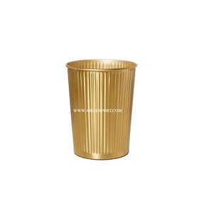Waste <b>Bin</b> Kitchen And Bed Room <b>Metal</b> Gold Color Waste <b>Bin</b> In Home Using The Garden Waste <b>Bin</b> From Mnaufacturing In India - Product Image 1
