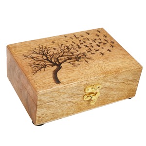 Boîte en bois gravée au laser personnalisée de qualité commerciale, boîte à bijoux gravée au laser, boîte de rangement, accessoire de vente en gros - Product Image 2