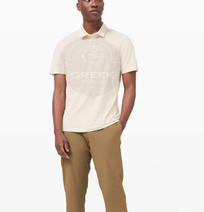 Tissu jersey uni haut de gamme pour chemises homme, mélange coton-polyester, logo personnalisé, anti-plis, pour tenues décontractées, de bureau, de golf et uniformes - Product Image 1