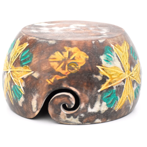 Cuenco de Hilo de Madera Estilo Antiguo, de Teca Pulida Jali, con Decoración Tallada Ovalada, Soporte para Regalos, Hogar, Cocina, Animal, de AYAANS - Product Image 6