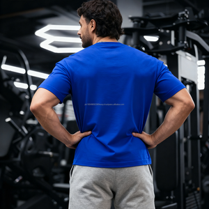 Camiseta de Hombre Oversize de Alta Calidad al por Mayor con Hombros Caídos, Logotipo Personalizado, Estampado Serigrafiado y Relieve 3D para Hombre - Product Image 3