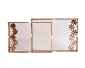 Caligrafía Árabe para el hogar, sala de estar, vajilla personalizable, bandeja acrílica de Bismillah dorada, bandeja decorativa de lujo para servir - Product Image 4