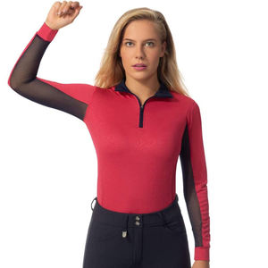 Camisa de Equitación Personalizada para Mujer, Manga Larga, Transpirable, Proveedor OEM, Camisa Base para Competición Ecuestre - Product Image 1