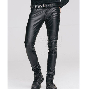 Top Quality Latest Design Men Leather Pants Wholesale Design Your Own Logo Men Leather Pants - Product Image 4