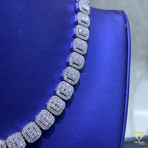 New Design 925 Sterling Silver in VVS Moissanite <b>Iced</b> <b>Out</b> Baguette Diamond Hip Hop <b>Chain</b> for Men and Women - Product Image 2