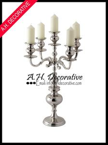 Candelabros plateados decorados con iluminación para bodas, para la decoración de la sala de estar, la entrada de la iglesia, candelabros de aluminio hechos a mano. - Product Image 3