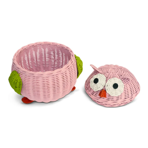 Adorable Owl Shape Toy <b>Storage</b> <b>Basket</b> Rattan Nursery Room Furniture Kids Room <b>Storage</b> Solution For Daily Use Wholesale - Product Image 1