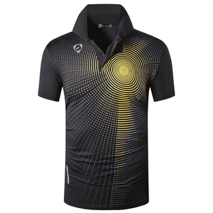 Men's <b>Black</b> Red Geometric Print <b>Polo</b> Shirt Short Sleeve Quick Dry Knitted Polyester Sporty Style - Product Image 2