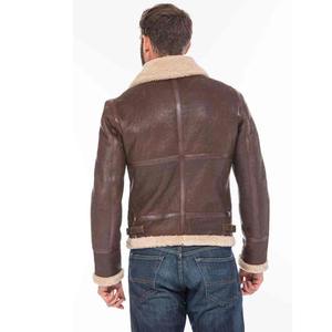 Veste en cuir de mouton pour homme avec col montant, manches longues, capuche, imperméable et respirante, écologique, personnalisable - Product Image 6