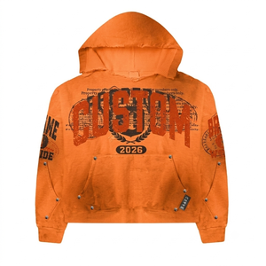 Bulk Order Men's Hoodie Blank Hoodie Cotton Rich Street Fashion Private Label Factory Supply - Product Image 1