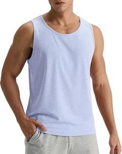 Camiseta sin Mangas Básica para Hombre, Chaleco de Algodón Liso, Ropa Deportiva Ligera, Camiseta Deportiva Informal para Gimnasio, Fabricante de Ropa de Verano - Product Image 1