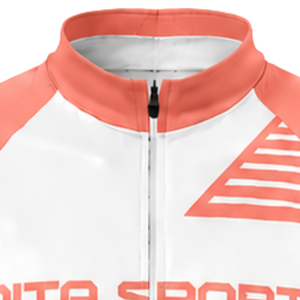 <b>Peach</b> White Cycling Jersey Short Sleeve Full Zip Breathable Racing Bike <b>Shirt</b> Professional Sports Apparel - Product Image 3