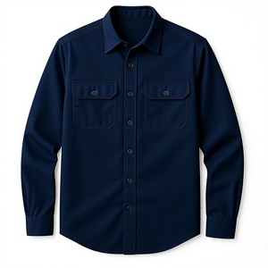 Men's Long Sleeve <b>Flame</b> Resistant Security Work <b>Shirt</b> Orange Breathable Water Resistant Two Chest Pockets Screen Printed Uniform - Product Image 4
