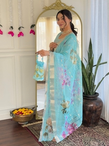 Ensemble Kurti droit brodé en viscose Firoji pour femme, avec pantalon en viscose et dupatta imprimé jacquard, à prix avantageux - Product Image 2