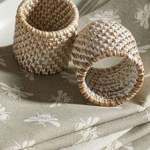 Luxury White Rattan Napkin Ring Holder For Party <b>Wedding</b> <b>Top</b> Table Organizer Handmade Round Napkin Ring at Low Prices - Product Image 1